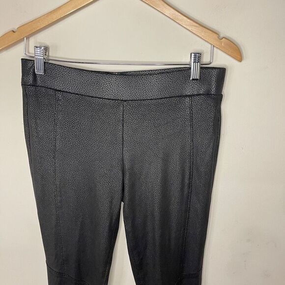 ❄️3/$20 JESSICA SIMPSON Black Faux‎ Leather Leggings Zippered Ankle, Size Small - Picture 2 of 7